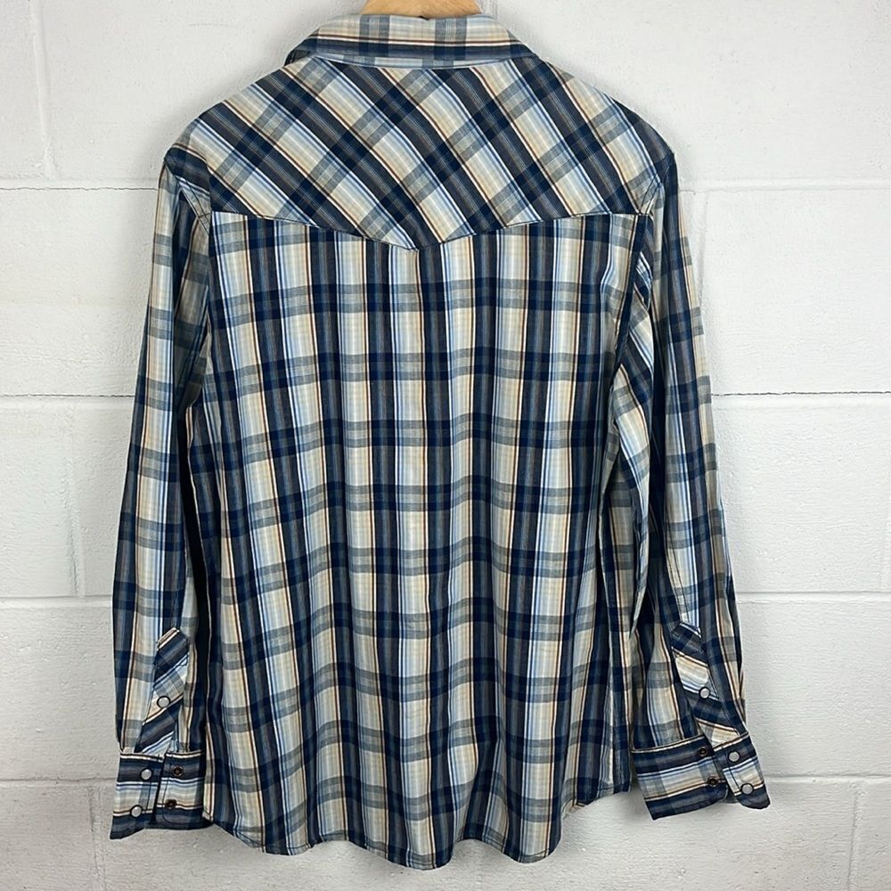 Hollywood Western plaid pearl snap button down shirt - Picture 4 of 5